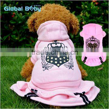 Wholesale Cheap Sport Fashion Crown Pink Puppy Dog Jumpsuit Dress