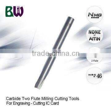 Carbide Two Flute CNC Machine Cutting Tools For Cutting PVC Card