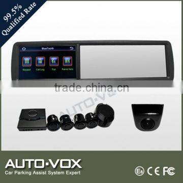 GPS rear view mirror DVR with 4 sensors mount