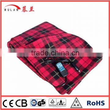 12Volt Polar Fleece Travel electric car blanket for two people warmer