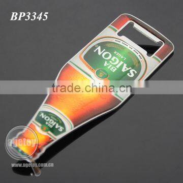 Vietnam Saigon Souvenirs Promotion Beer Bottle Shaped Printing Stainless Steel Metal Beer Opener Custom photo-4