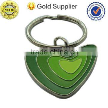 Free sample graceful custom colro cut out metal keychain