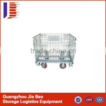 galvanized rolling folding wire cage with wheels