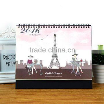 Eiffel Tower Hardcover memo pad desk calendar memo note pad printing for promotion