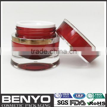 round waist shape acrylic facial cream packaging pot jar