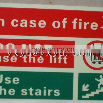 Photoluminescent Fire exit sign