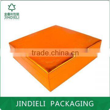 Orange Women Custom Leather Cosmetic Box Packaging photo-2
