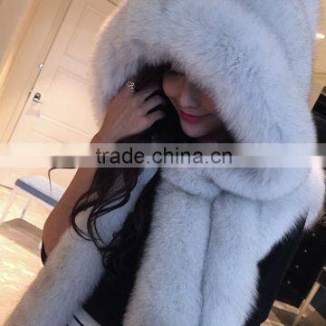 Wholesale Price Women Fashion Silver Fox Fur Waistcoat / Real Fox Fur Vest