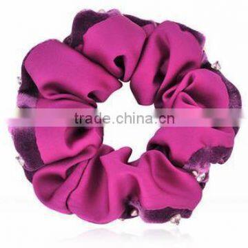 fabric scrunchy with rhinestones hair accessories