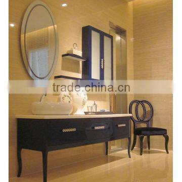 Blue High Gloss Lacquer Luxury Bathroom Cabinet