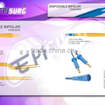 Straight Disposable Bipolar Forceps with cable, Single use Instruments