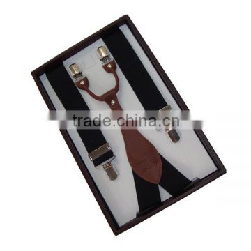 Mens Suspenders with 4 clips and leather-end