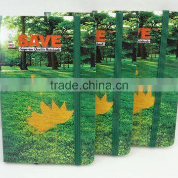 paper hardcover colorful notebooks with elastic closure