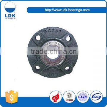 Low noise 4 bolt round flange pillow block bearings UCFC206