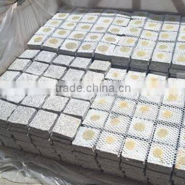 G603 grey granite fan pattern cobblestones for sale