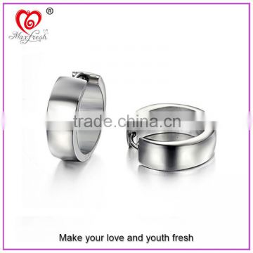 316L Titanium Steel Hot Selling Jewelry Silver Blank Earring Little Hollow Circle Stainless Steel Earring Silver Hoop Earring