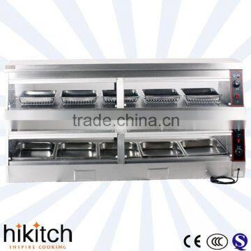 Stainless steel equipment hot case for food display showcase provide CE