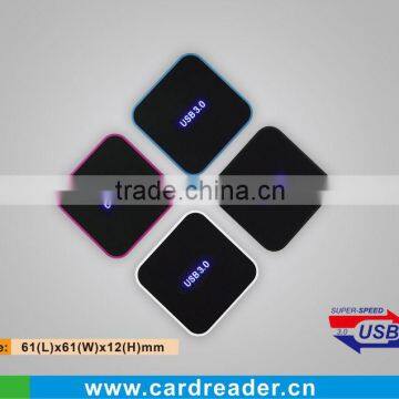 promotional fashion BIG LED logo usb 3.0 4 port hub