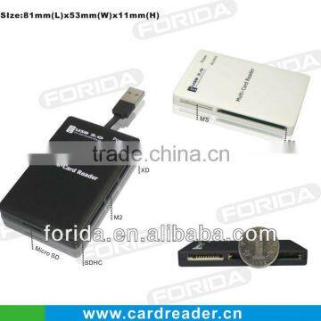 mini Newest multi card reader with cable, all in one Card Reader