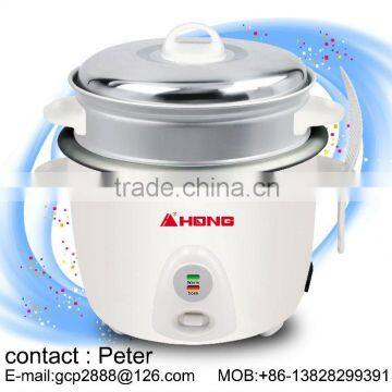 700W Rice Cooker With Steamer Attachment- White