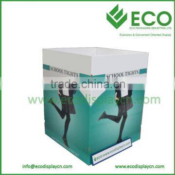 China custom sock cardboard display manufacture, dump bin stands