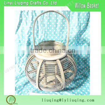 antique Stainless Steel and Glass Wire candle Lantern