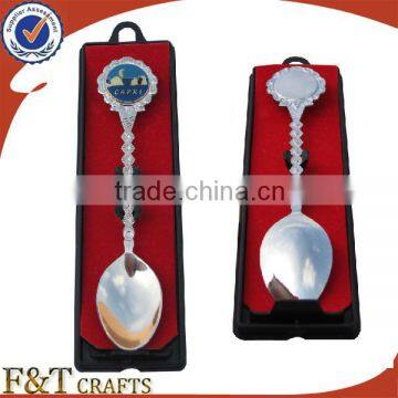 High quality plating nickle soft enamel measuring spoon for souvenir