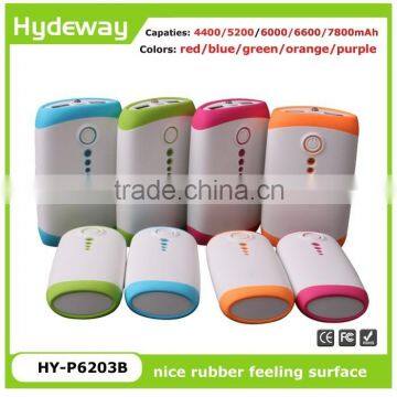 Wholesale Prices Travel Dual Ports Rubber Power Bank 6000mah Mobile Battery photo-3
