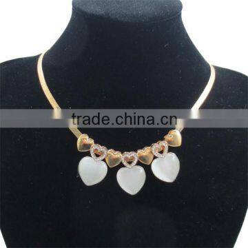 Gold Plain Snake Chain Cat Eye Stone Necklace Imitation Jewelry Manufacturer