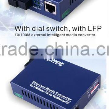 external intelligent media converter with dial switch and LFP