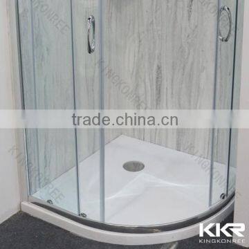 Sector shape Artificial marble solid surface acrylic shower base