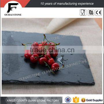 30*15cm factory price natural black slate serving tray
