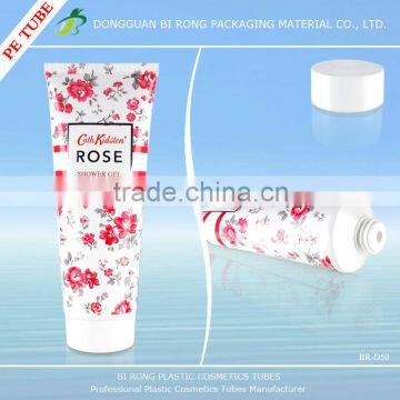 Whole Tube Flower Offset Printing Large Shower Gel Packaging Tubes