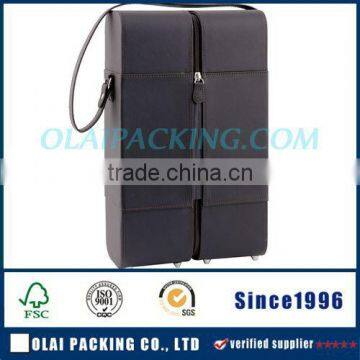 practical large capacity PU leather box for hamper traveling