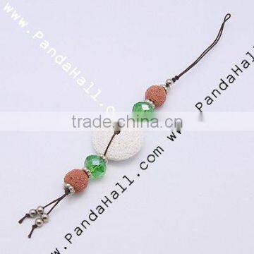 Lava Mobile Decorations, White, Size: about 170mm long(HJEW-G001-7)
