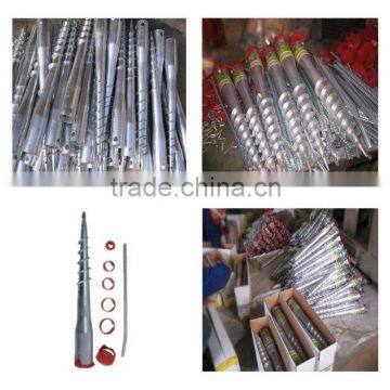 galvanized ground screws piles for park ,garden fence