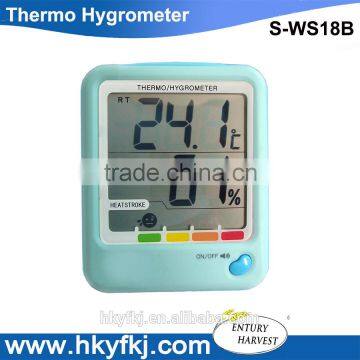 CE certificate Portable Digital Hygrometer Hygro Thermometer with Alarm Clock LCD Display