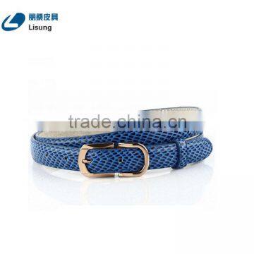 Fancy Rotatable Buckle Animal Skin Lady Design Belt