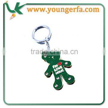 Custom Bear Shape Metal Enamel Keychain Wholesale