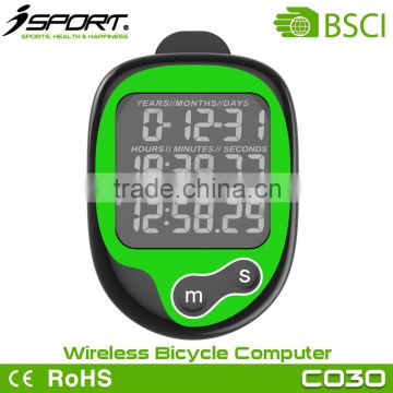 Wireless bicycle computer cycle speed distance calorie and time waterproof bright LED light large screen