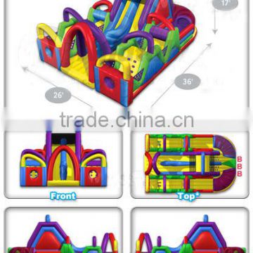 Castle Type and PVC Material adult obstacle course