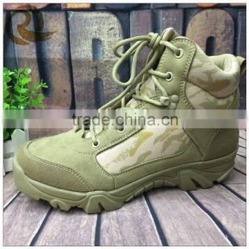 Fashion outdoor camouflage rubber sole mountain climbing boots