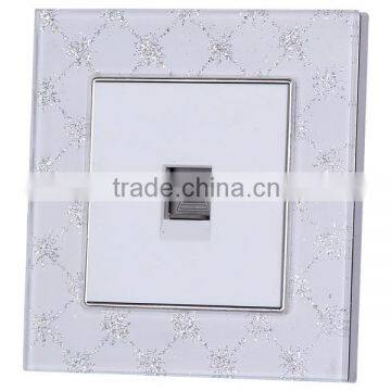New Crystal and PC Material 1 Gang TEL Wall Socket photo-2