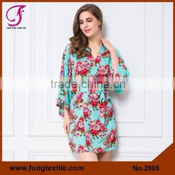 FUNG 2805 Cotton Floral Robes