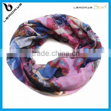 colorful latest new design hot selling lady loop scarf