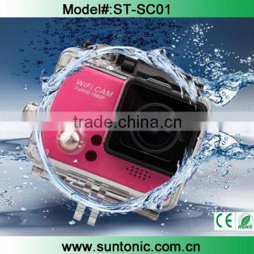 1080P WIFI Sports Camera with 1.5 inch LCD Display 8.0MP Wide Angle+ Full HD with 1100mAh Rechargeable Battery