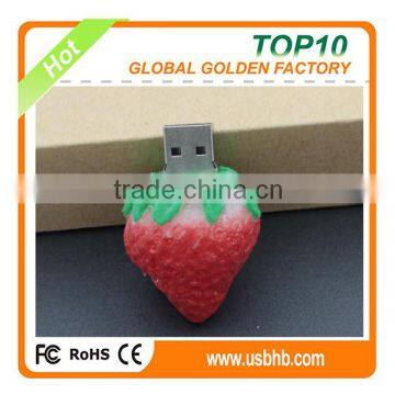 OEM PVC bulk strawberry bulk 2gb usb flash drives