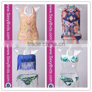 hot cheap swimwear bikini no minimum floral prints nylon spandex swimwear fabric full cover swimwear 2016