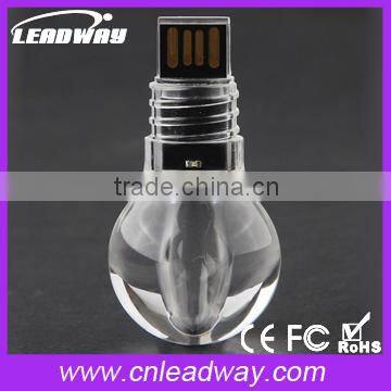Fascinating LED Acrylic Light Bulb Shape USB Flash Drive 8gb Pen Drive photo-5