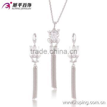 xuping jewelry rhodium color tassels fashion jewelry 2016 costume frog design jewelry set